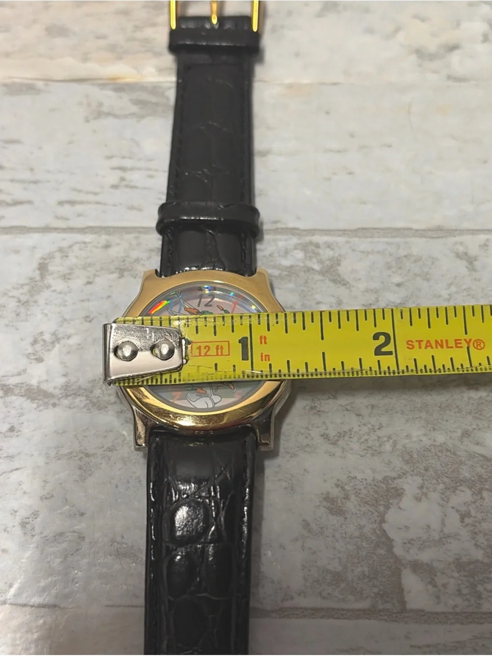 Vintage 1997 Armitron Bugs Bunny Clear Lucite Watch Collectible Looney Tunes